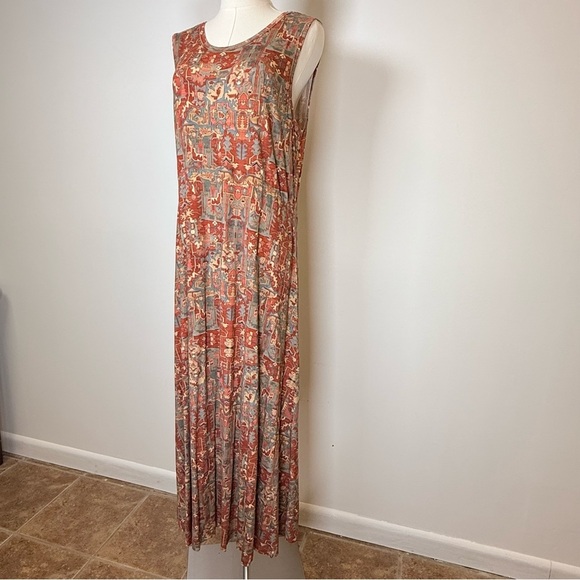 Peruvian Connection Sleeveless Maxi Dress Abstract Print Women’s Size Large - Picture 2 of 8